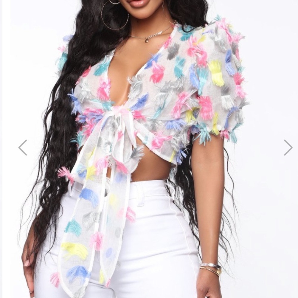 Multicolor Cropped Top